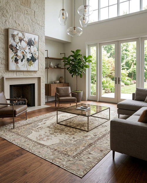 Load image 1 in gallery view. Retasa - Vintage Medallion Rug - 5'10 X 9'4
