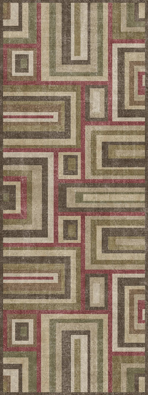 Load image 1 in gallery view. Retro Maze - Washable Rug - JRN1070