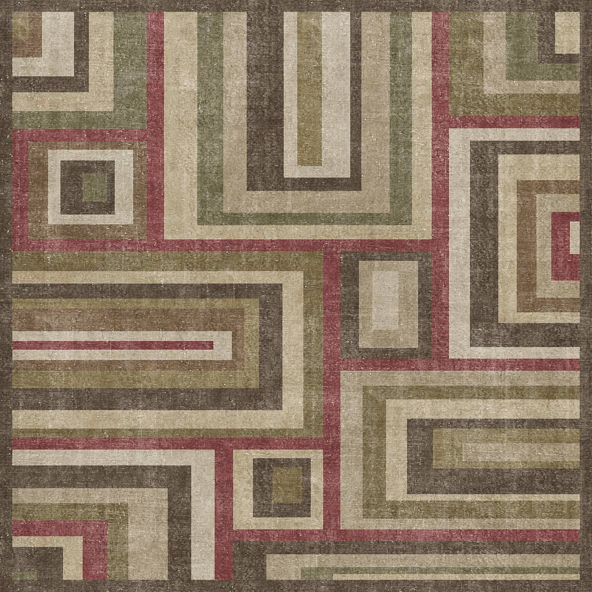 Retro Maze - Washable Rug - JRN1070