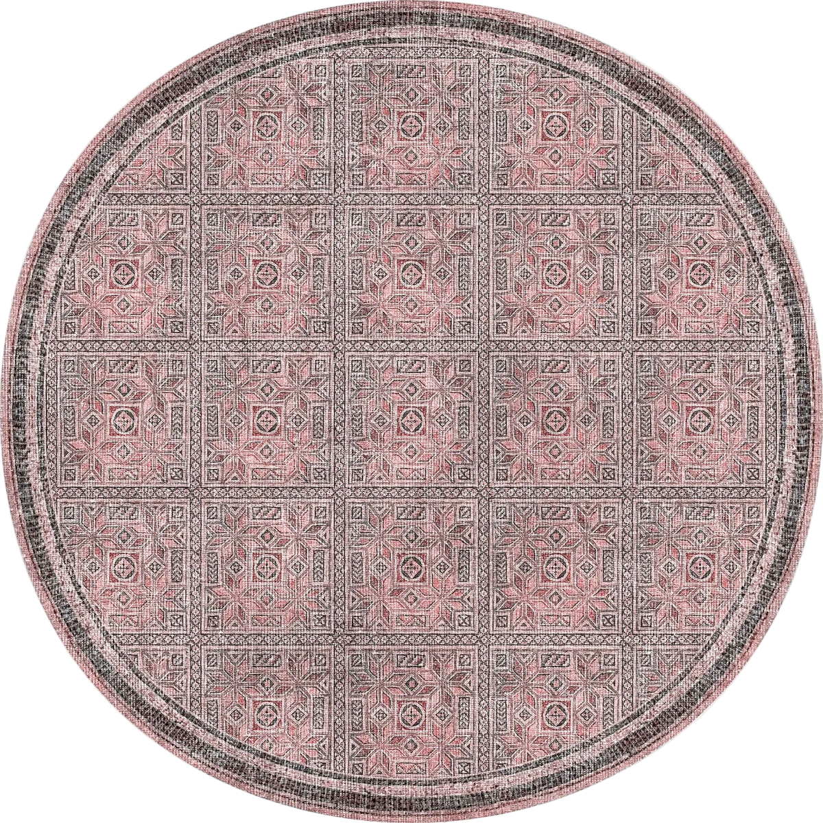 Washable Rug Rose Rose Panel Geometric Pink Custom Washable Rug | JUSTRUG