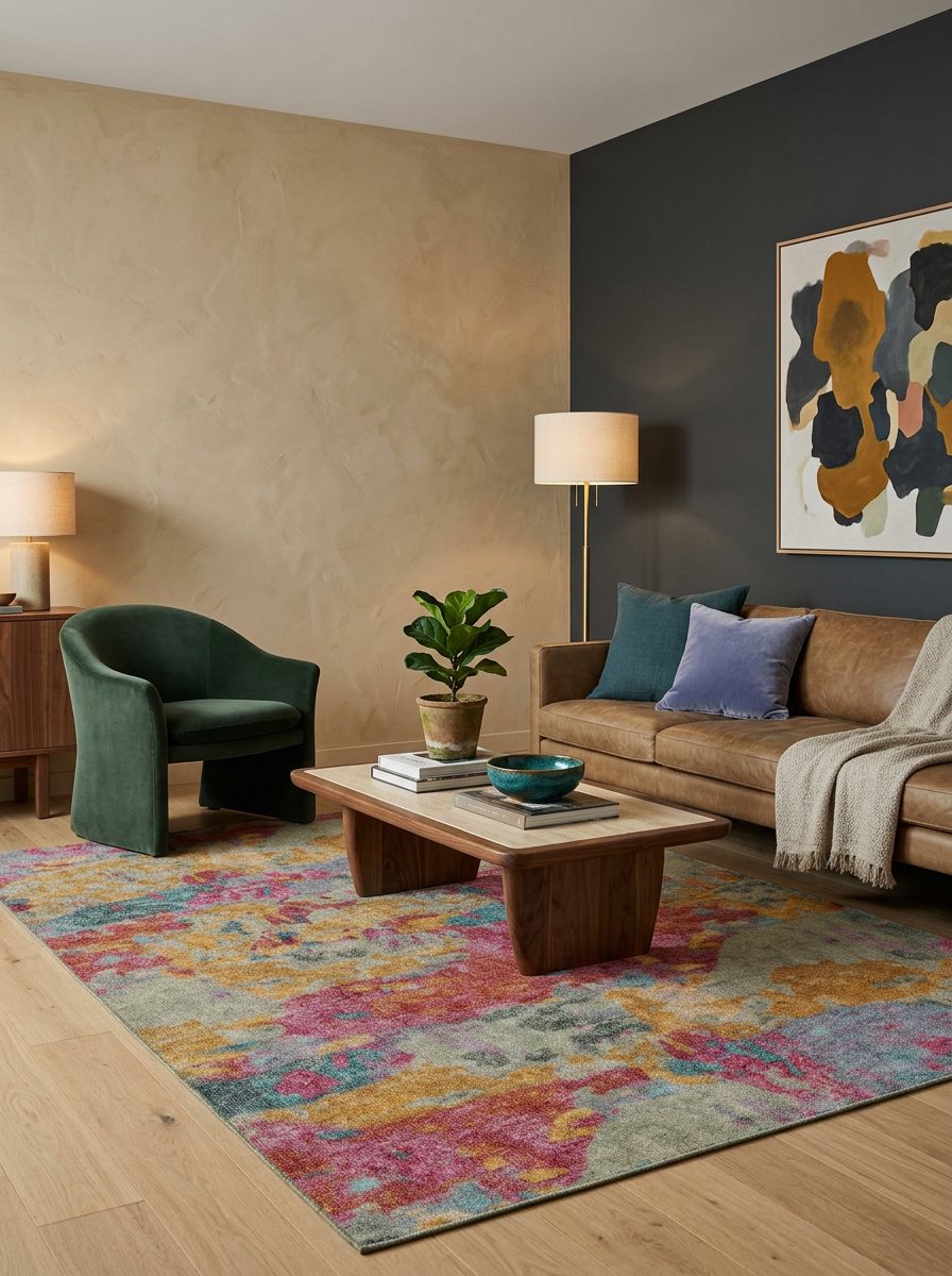 Rose Splash - Washable Rug - JRN1079
