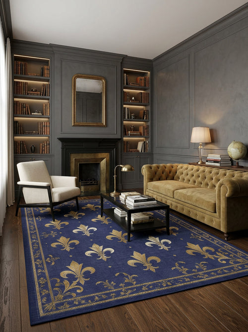 Load image 1 in gallery view. Royal Fleur - Washable Rug - JRS016