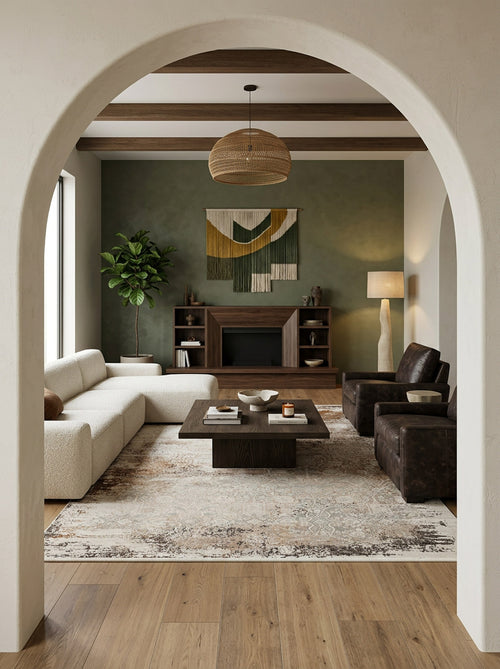 Load image 1 in gallery view. Ruin Shadow - Area Rug - PLM6