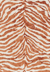 The Rustic Mirage - Washable Rug - JRN40 features a brown and beige zebra print with wavy, organic stripes, creating a natural look. This flat weave rug is durable for high-traffic areas and easy to maintain as it's fully washable.