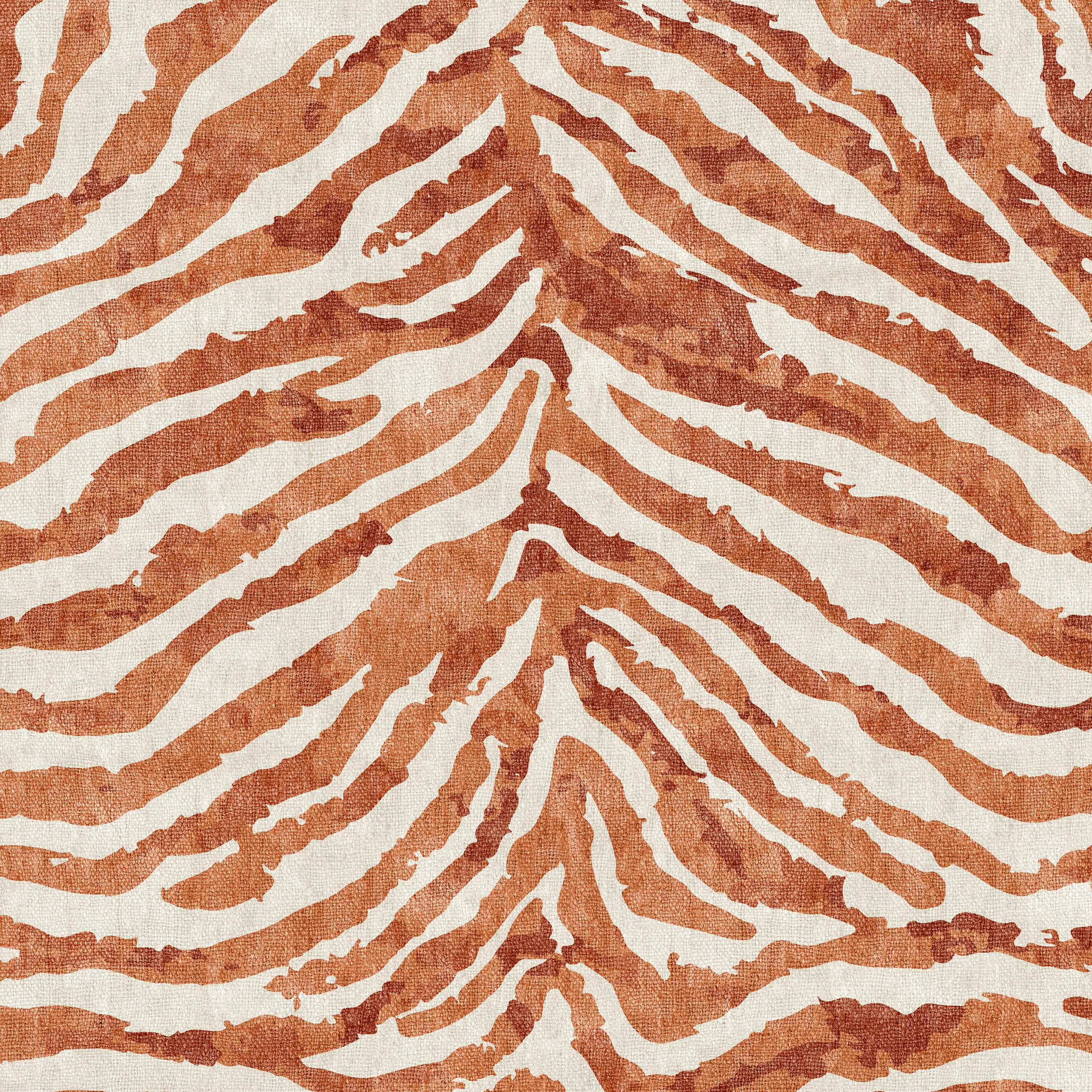 The Rustic Mirage - Washable Rug - JRN40 features a brown and beige zebra stripe pattern with wavy, irregular lines, creating a symmetrical, textured look—perfect as a flat weave rug for high-traffic areas.