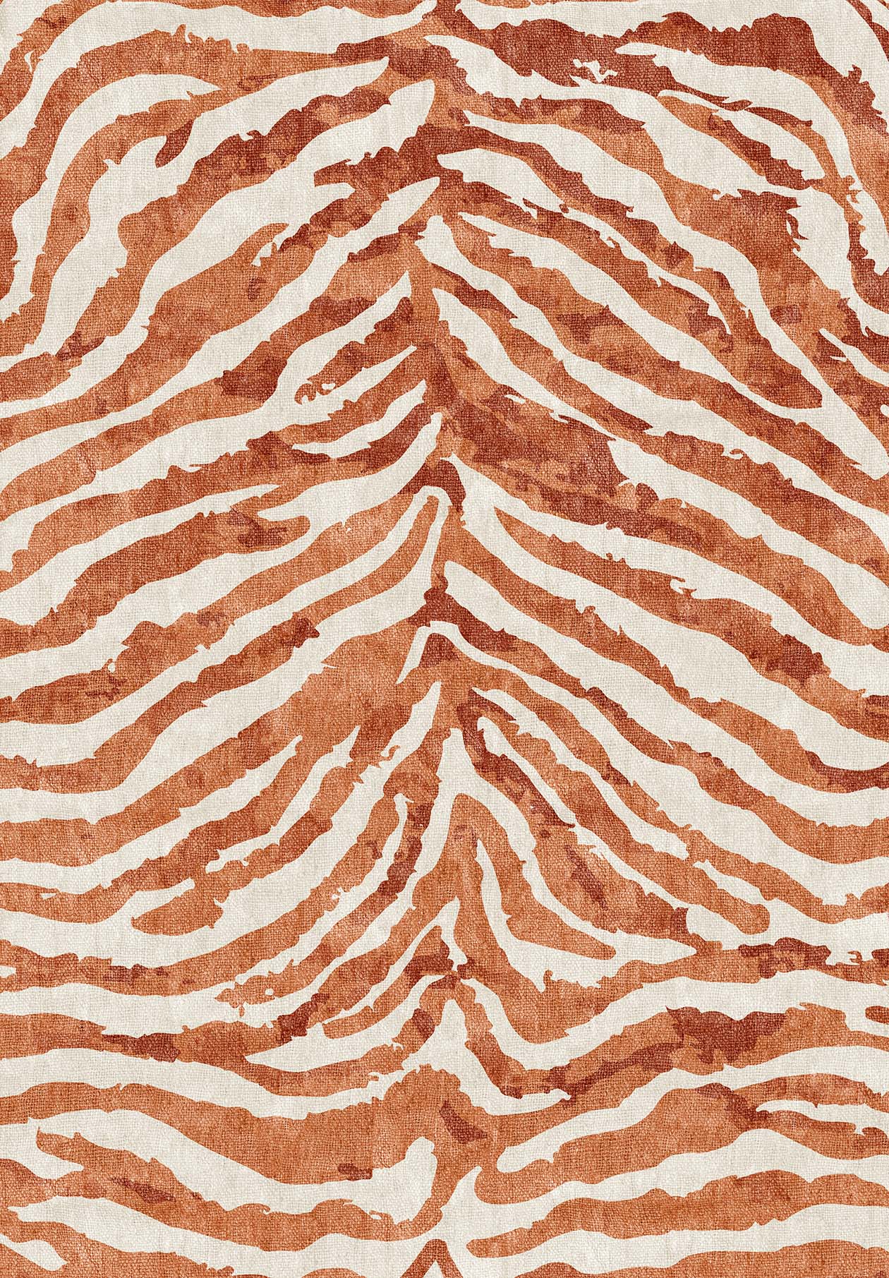 The Rustic Mirage - Washable Rug - JRN40 (Custom Size) features a light beige base with wavy, reddish-brown stripes inspired by tiger fur. Allergy-friendly and washable, it’s perfect for high-traffic spaces.
