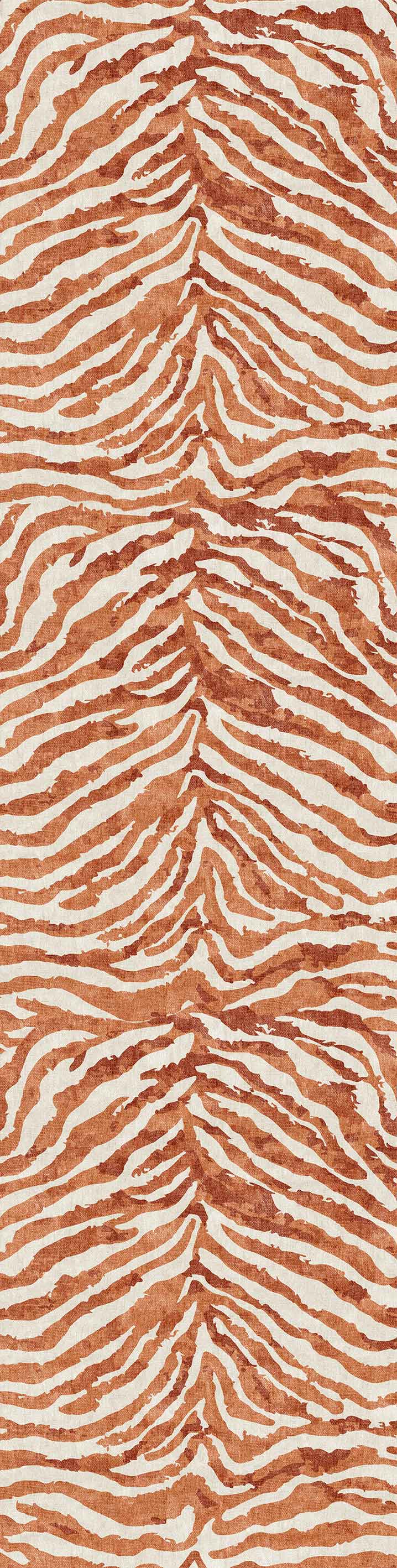 The Rustic Mirage - Washable Rug - JRN40 (Custom Size) features brown and beige zebra-like wavy stripes for an abstract animal print look—perfect as a washable rug for high-traffic areas.