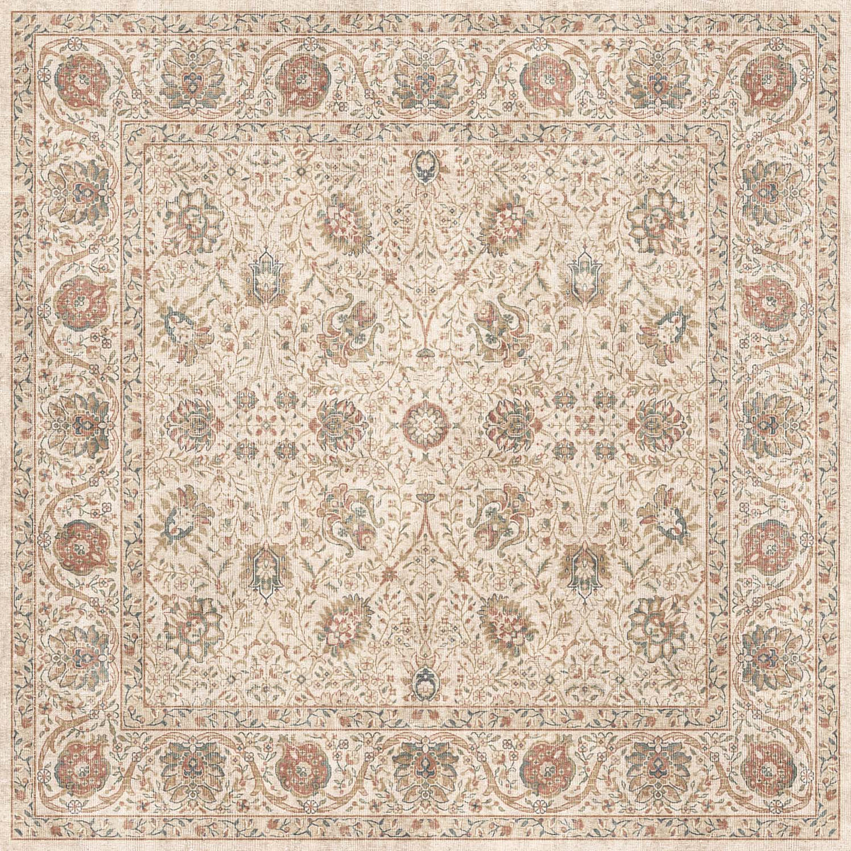 Ivory Vine - Washable Rug - JRN1139