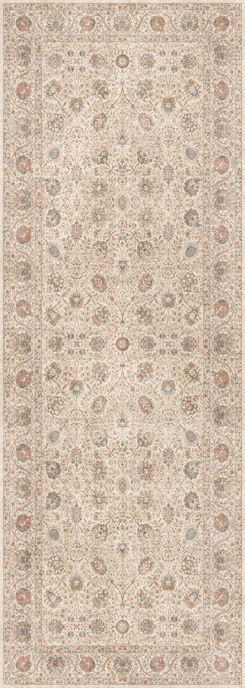 Load image 1 in gallery view. Ivory Vine - Washable Rug - JRN1139
