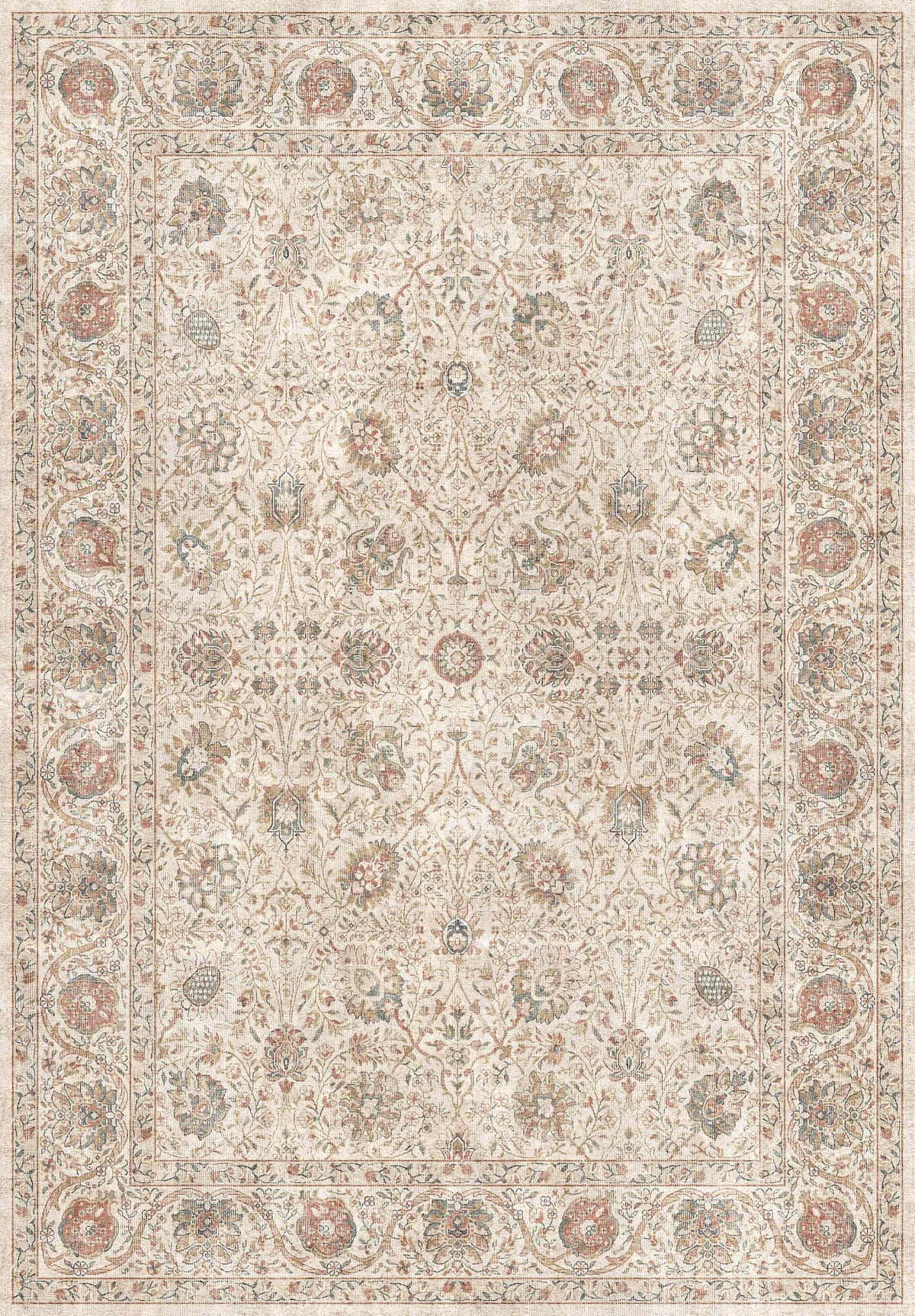 Ivory Vine - Washable Rug - JRN1139