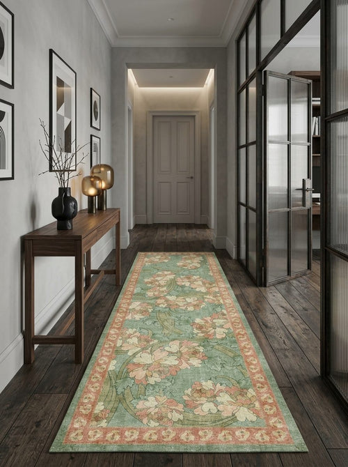 Load image 1 in gallery view. Sage Bouquet - Washable Rug - JRN1044