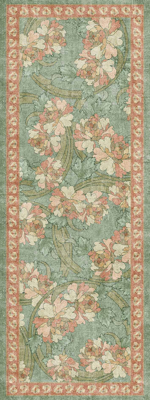 Load image 1 in gallery view. Sage Bouquet - Washable Rug - JRN1044