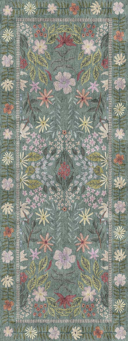 Arabesque Trellis - Waschbarer Teppich - JR1732