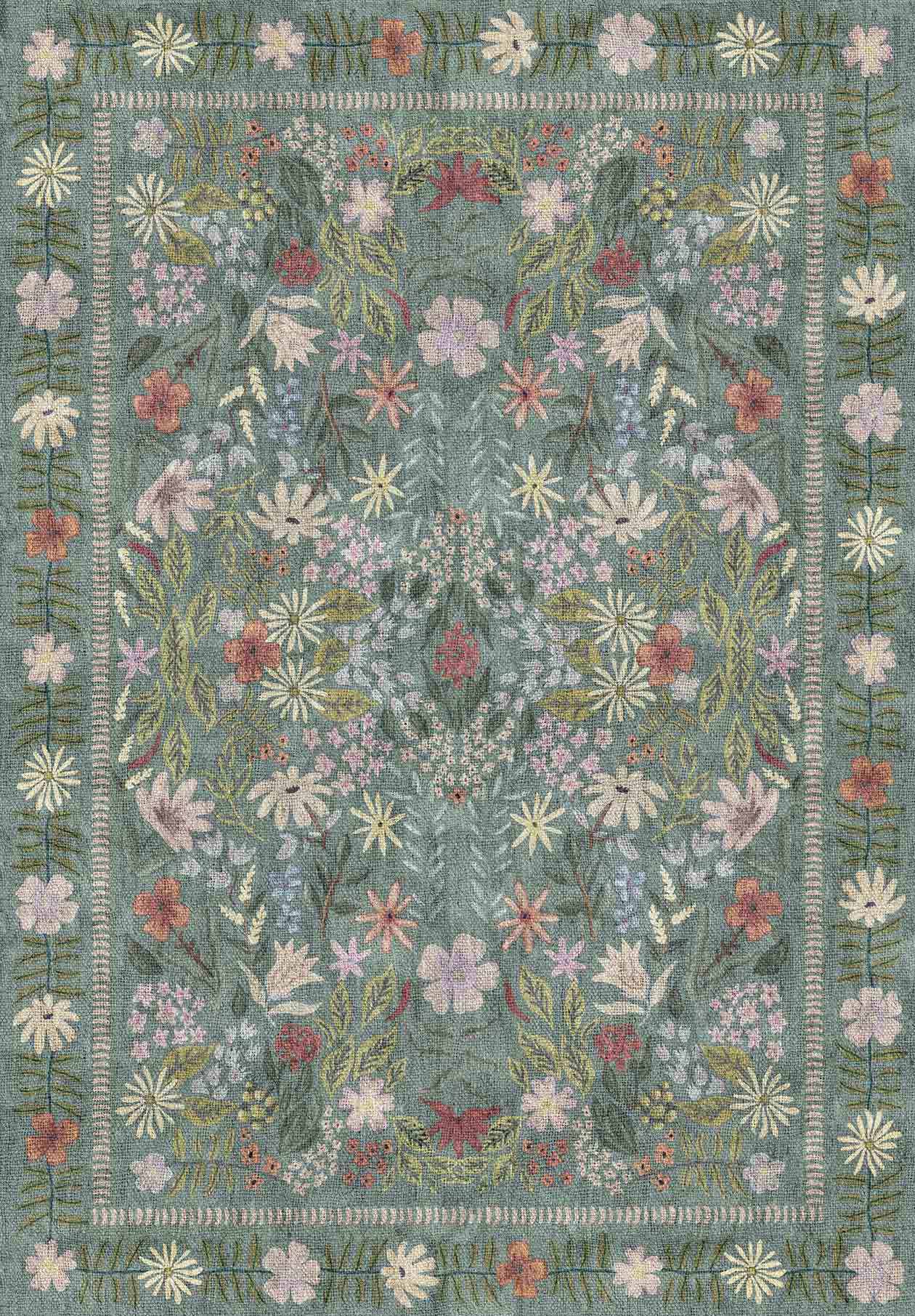 Sage Garden - Washable Rug - JRN1073