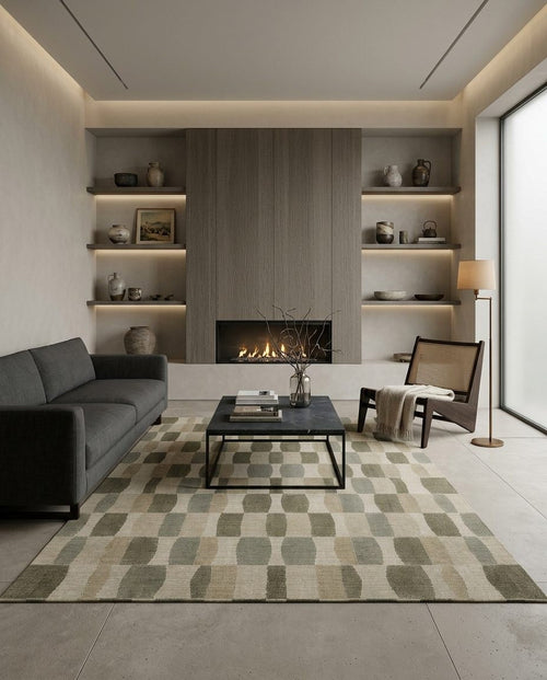 Load image 1 in gallery view. Sage Tiles - Washable Rug - JR7007