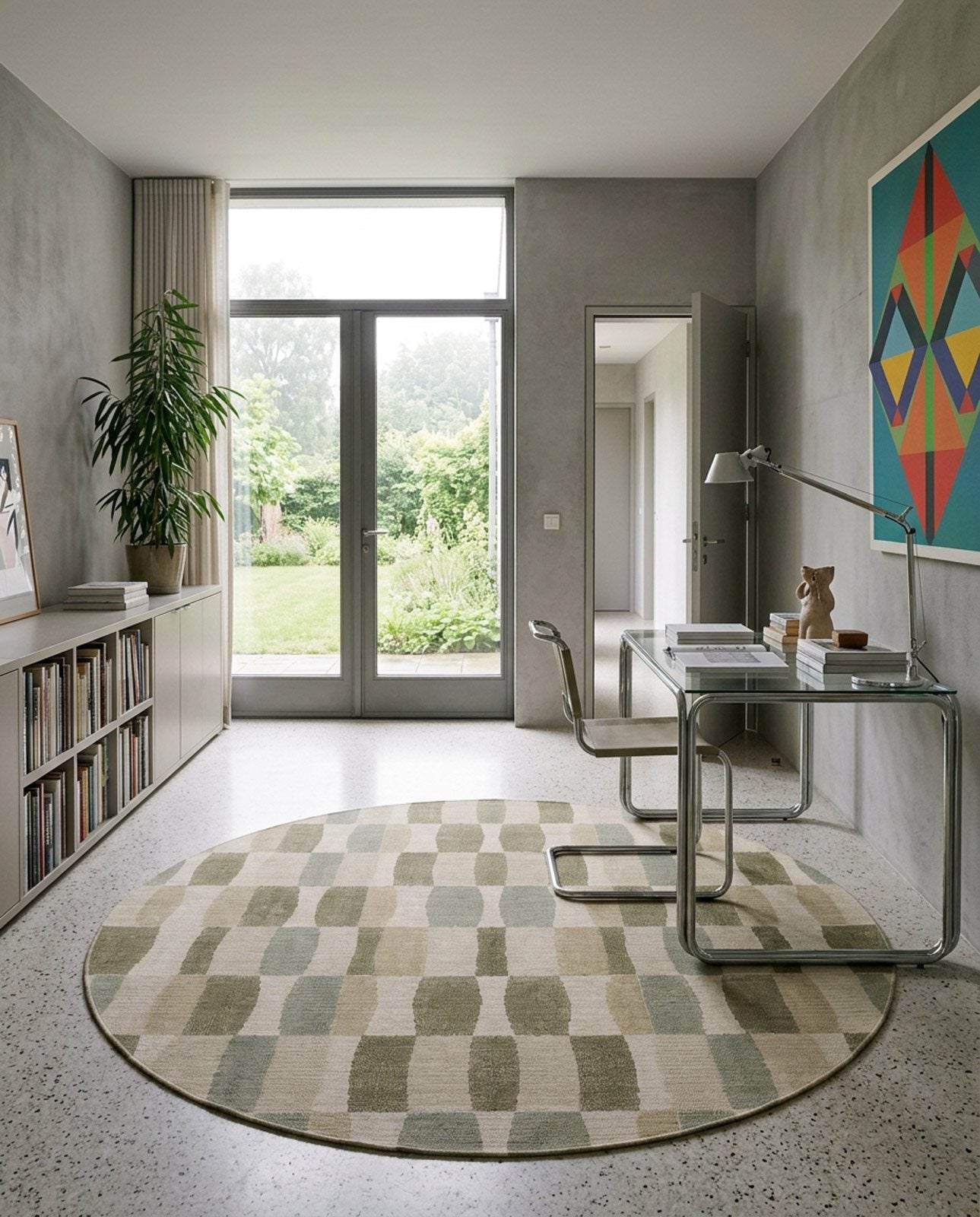 Sage Tiles - Washable Rug - JR7007