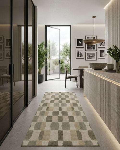 Load image 1 in gallery view. Sage Tiles - Washable Rug - JR7007
