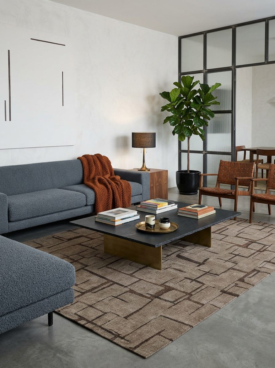 Sandstone Sketch - Washable Rug - JRN1076