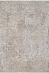 The Sandy Whisper Neutral Rug - M628M is a rectangular, machine-made rug featuring a distressed abstract pattern in muted gray, beige, gold, and blush tones for a soft, weathered vintage look with subtle texture throughout.