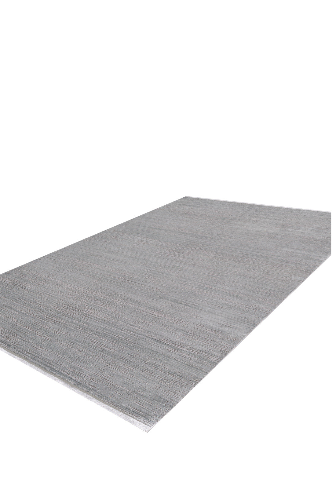 The Silver Lining Grey Rug - M352I is a large, rectangular flat pile rug in light gray with a subtle textured pattern, displayed on a white background.