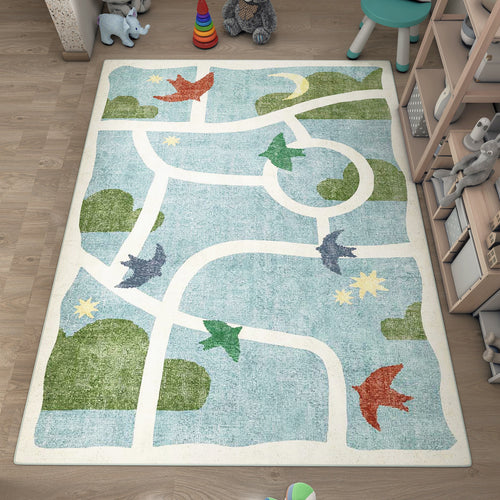 Load image 1 in gallery view. Sky Trail - Washable Kids Rug - JRN1103