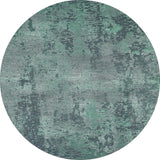 The Smokey Mountains - Washable Rug - JR1631 (Custom Size) features an oval, mottled green, gray, and black pattern reminiscent of abstract art, offering both style and easy cleaning for your space.