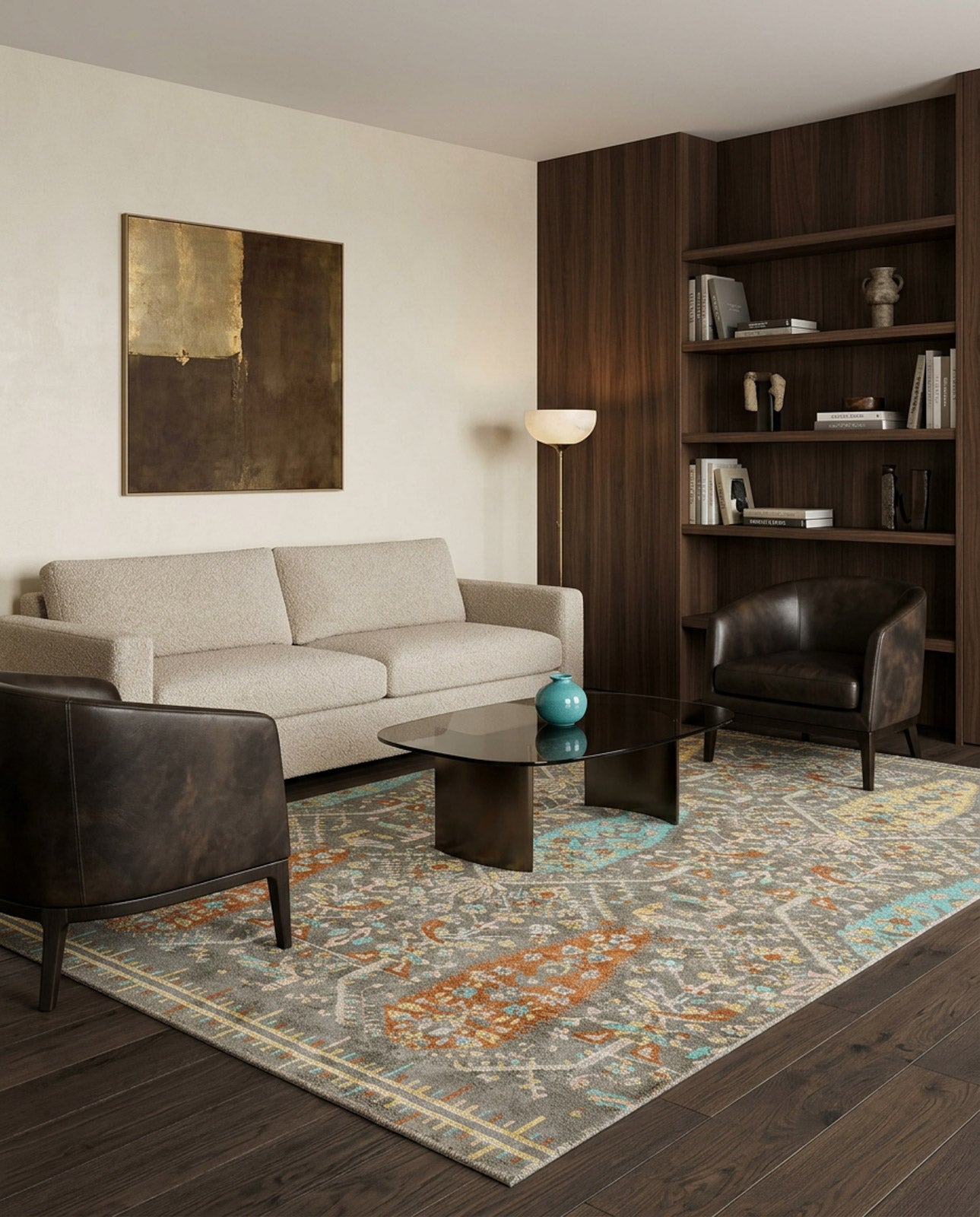 Smoky Ikat Area Rug APX1913