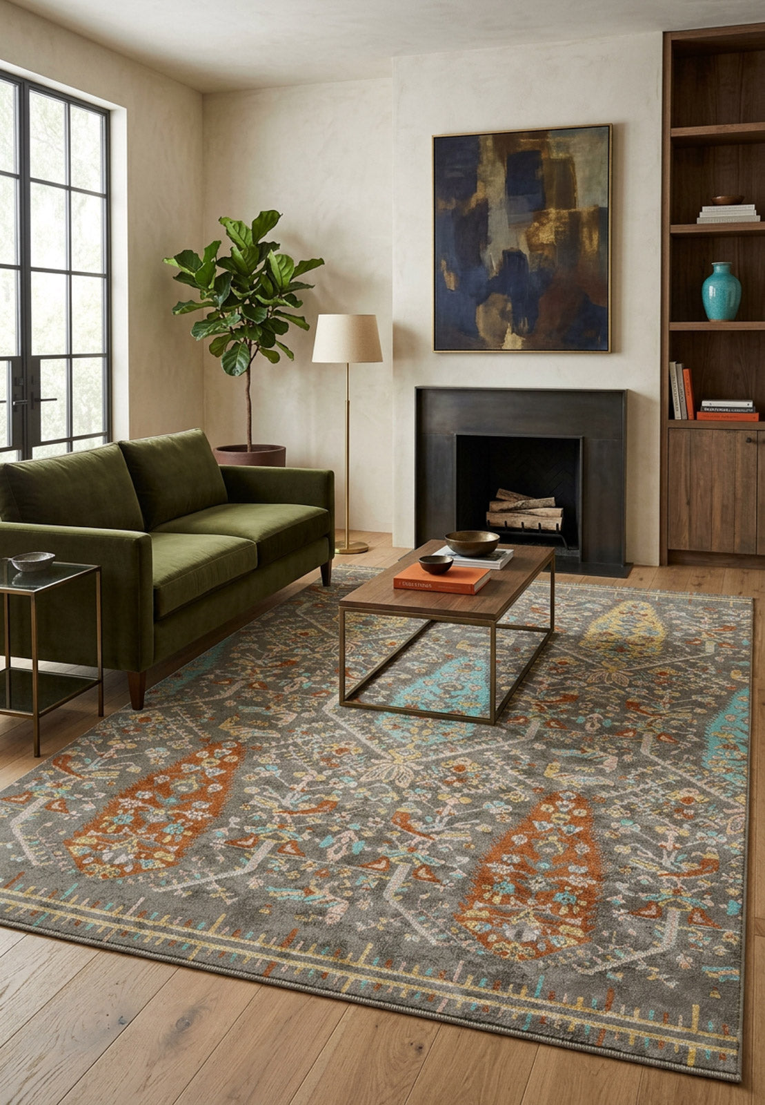 Smoky Ikat Area Rug APX1913