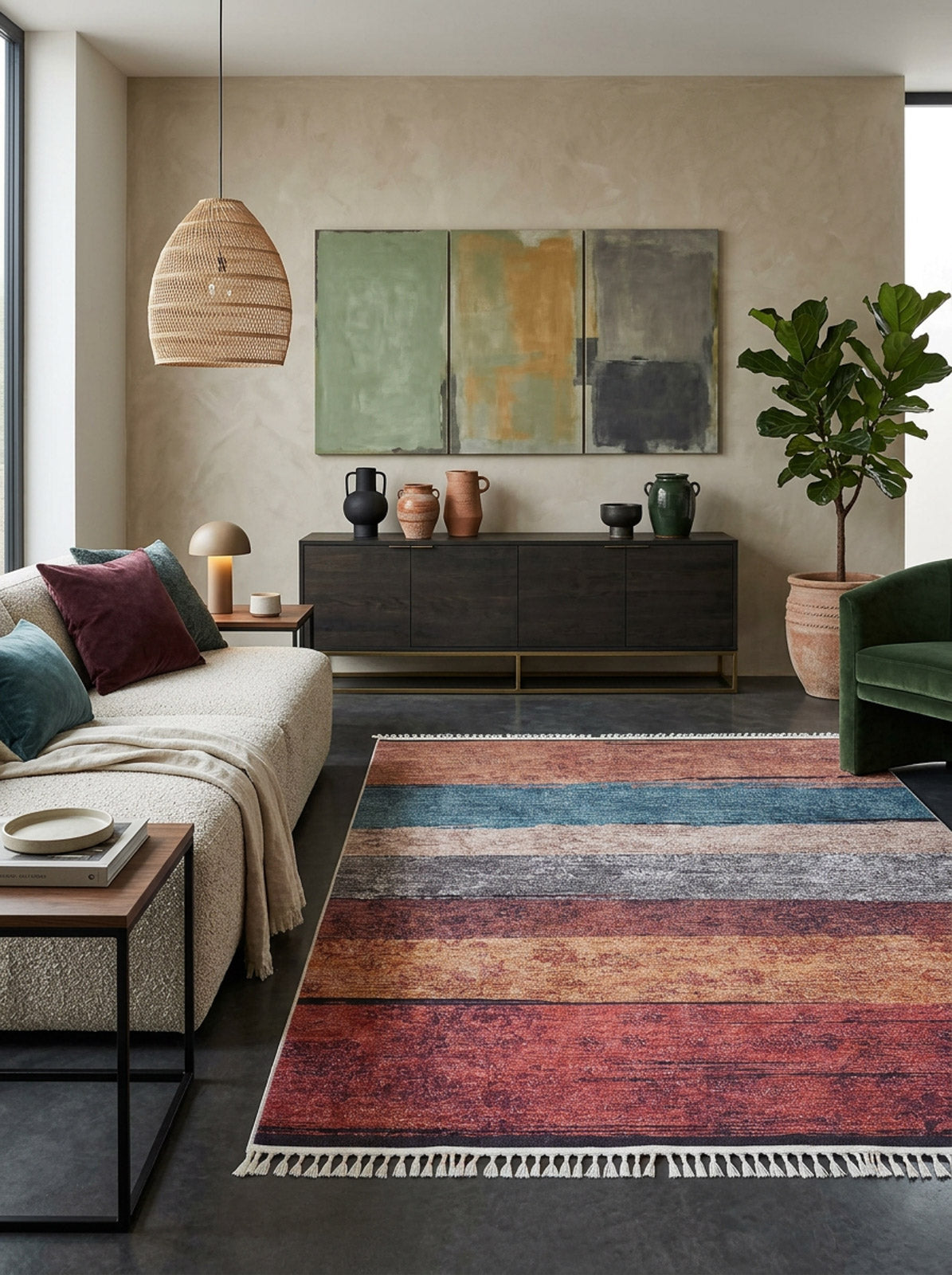 Soft Brushed - Washable Rug - JR5056 (Custom Size)