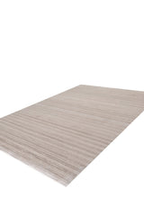 The Soft Stripe Serenade Modern Rug - EW2814 is a machine-made, rectangular rug in light beige with subtle horizontal stripes and neutral tones, displayed on a white background.