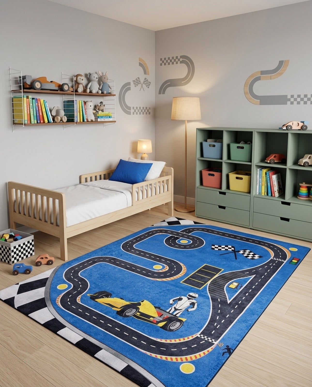 Speedway Sprouts - Machine-Washable Rug JRC068