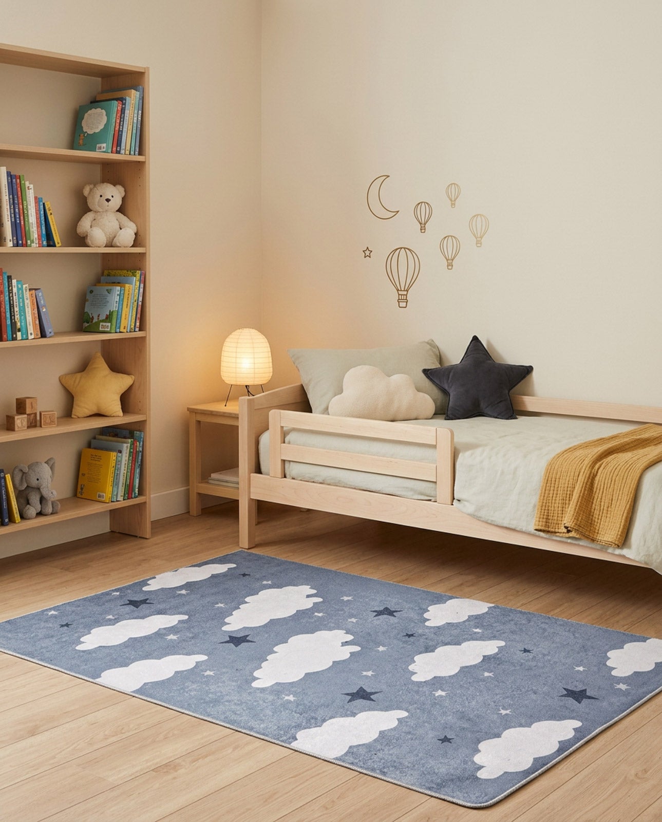 Starry Cloudscape - Machine-Washable Rug JRC045 (Custom Size)