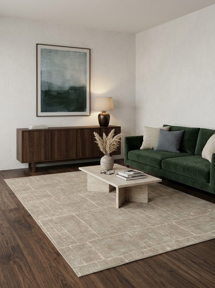 Stone Tile - Washable Rug - JRN1093