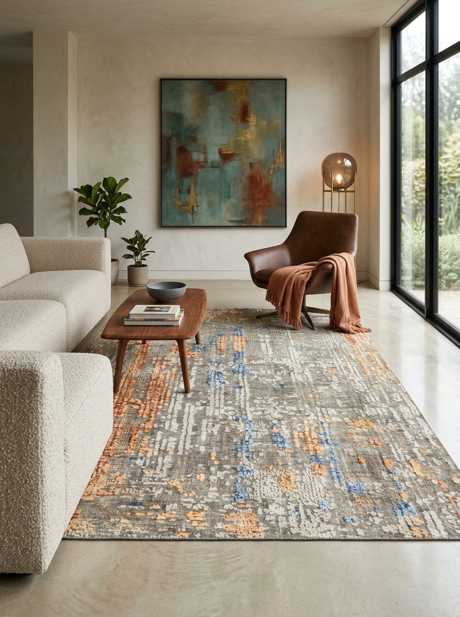 Storm Canvas - Washable Rug - JRN1051