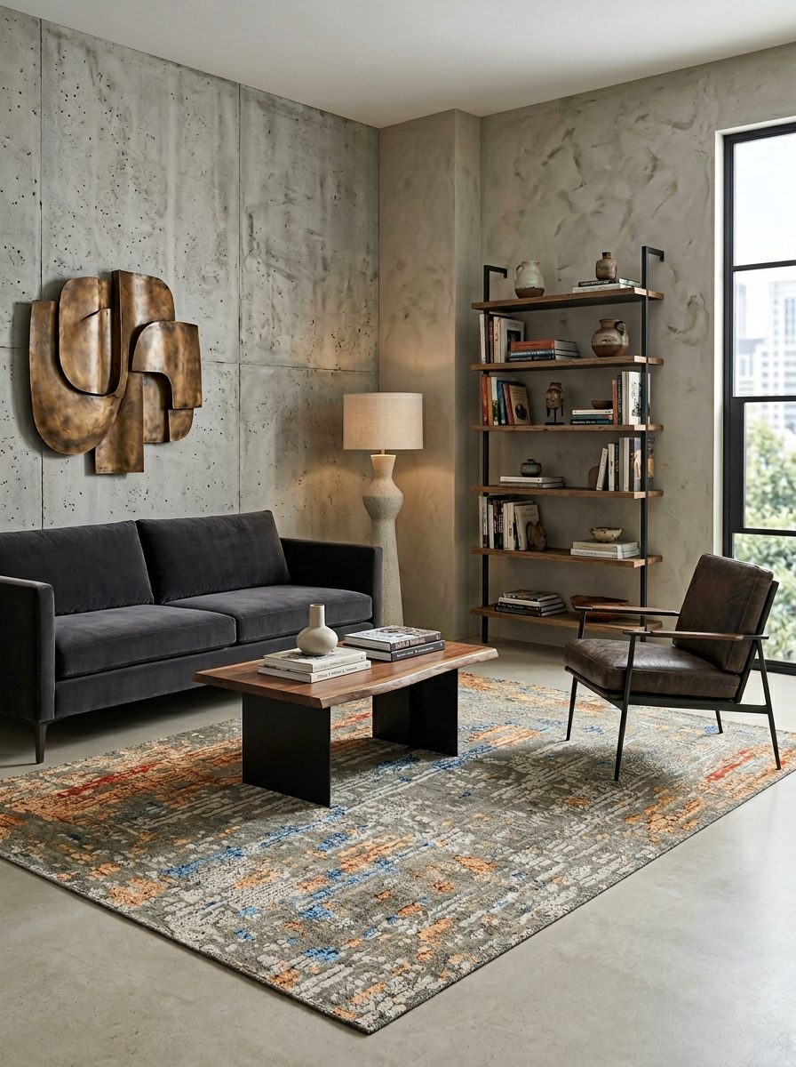 Storm Canvas - Washable Rug - JRN1051