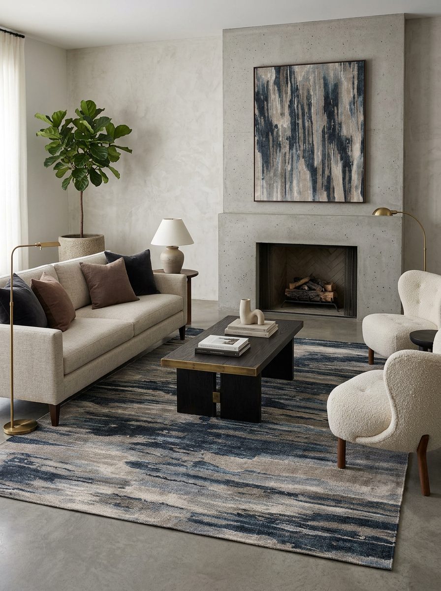 Storm Cloud - Washable Rug - JRN1075