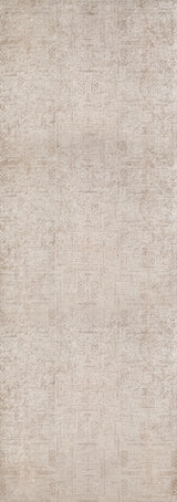 The Sunset Fade - Washable Rug - JR1878 features a beige, textured background with subtle geometric and tribal patterns, offering a vintage, distressed look. Its soft, rustic style is perfect for high-traffic areas and easy to maintain.