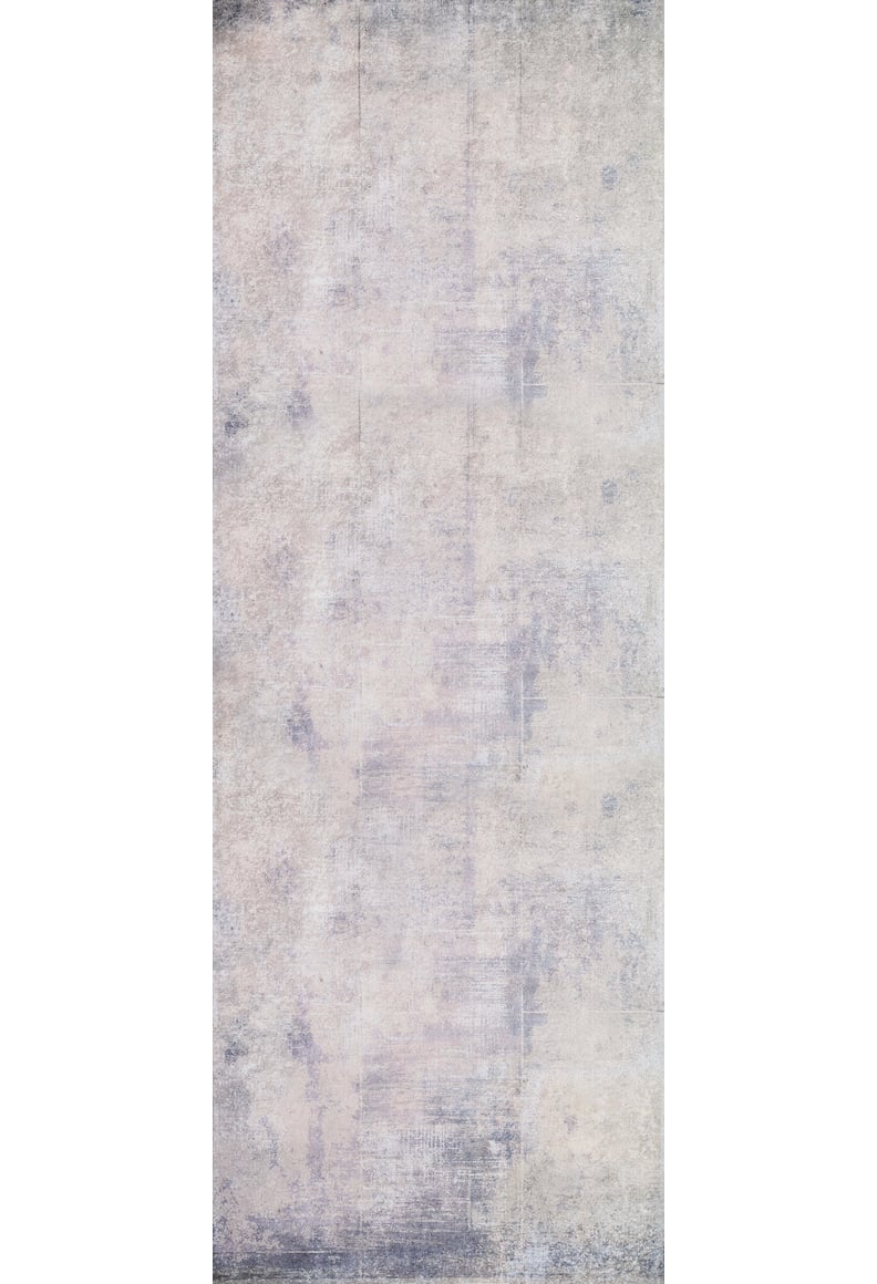 The Sunset Sky Ombre - Washable Rug - JR1918 is a rectangular, gray-anthracite rug with a faded texture in soft gray, beige, and lavender. Washable and durable, it’s ideal for high-traffic areas and adds a subtle vintage look to your space.