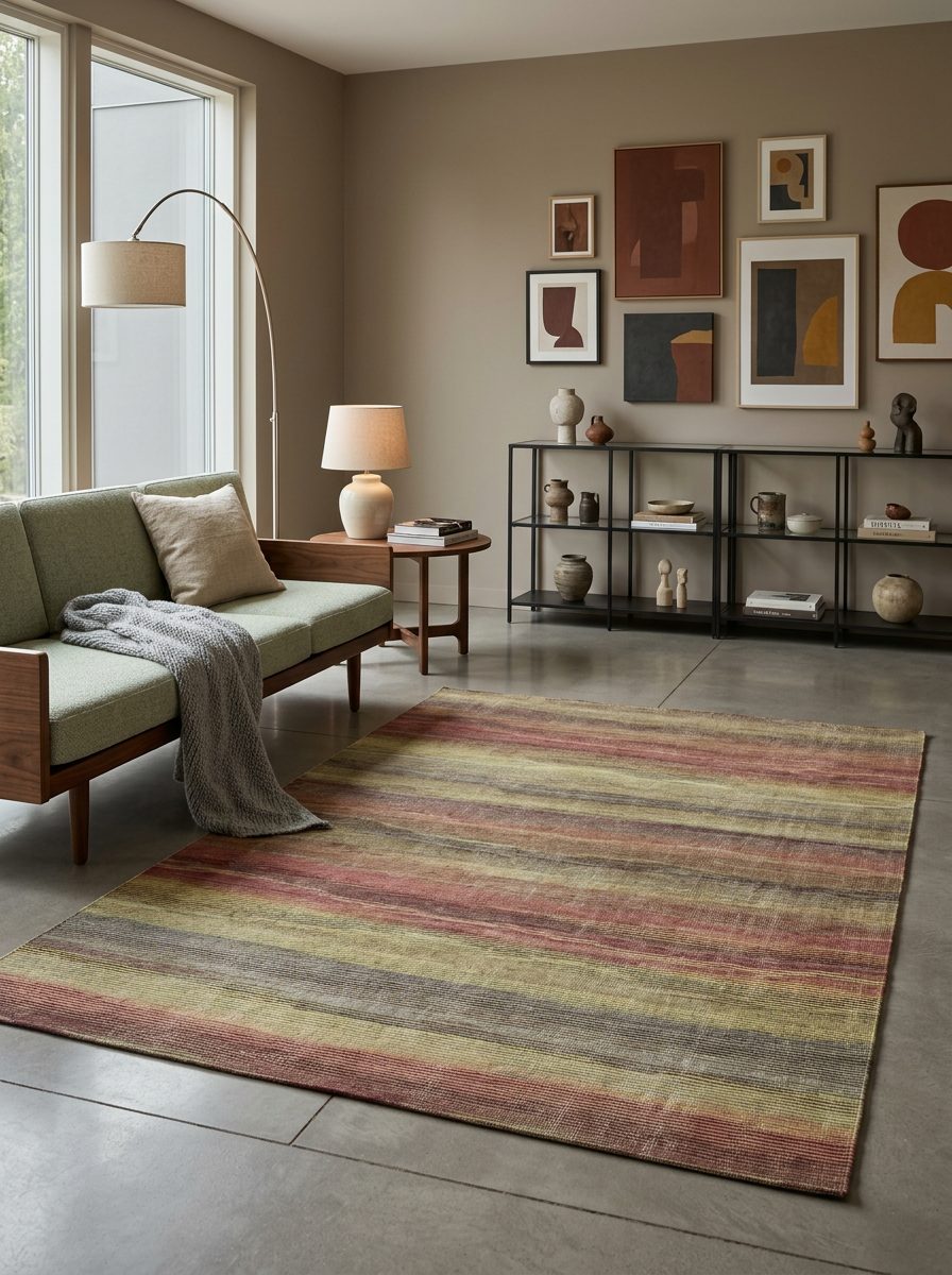 Sunset Stripe - Washable Rug - JRN1069