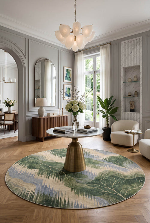 Load image 1 in gallery view. Verdant Trace - Washable Rug - JRS35