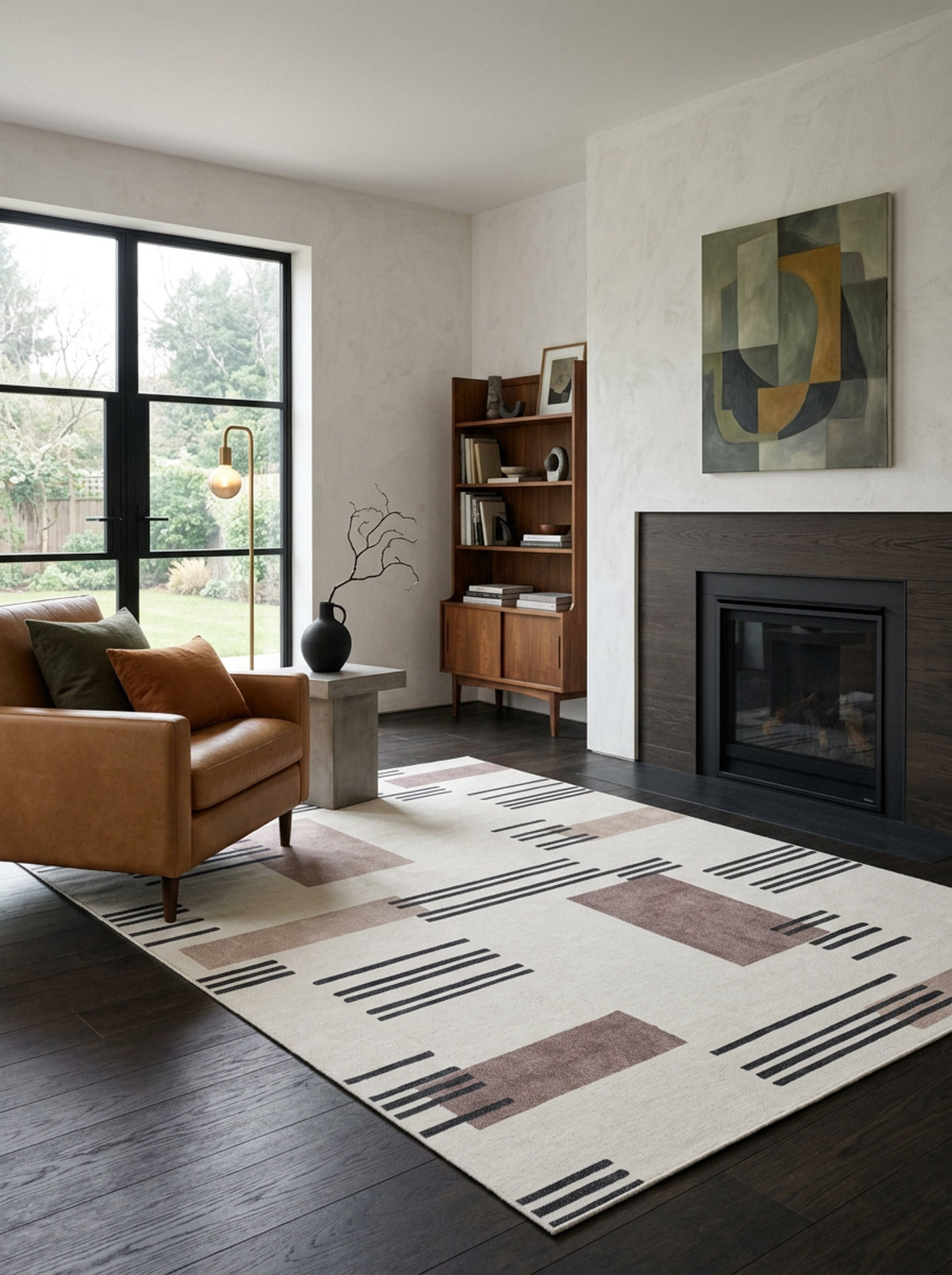 Timeless Scroll - Washable Rug - JRN45 (Custom Size)
