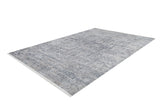 The Timeless Scrollwork - Washable Rug - JR1774 (Custom Size) features a textured, distressed gray and blue pattern, is rectangular, washable, ideal for high-traffic areas, and shown on a white background.