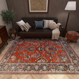 Golden Scrolls - Washable Rug - JRN1005 (Custom Size)