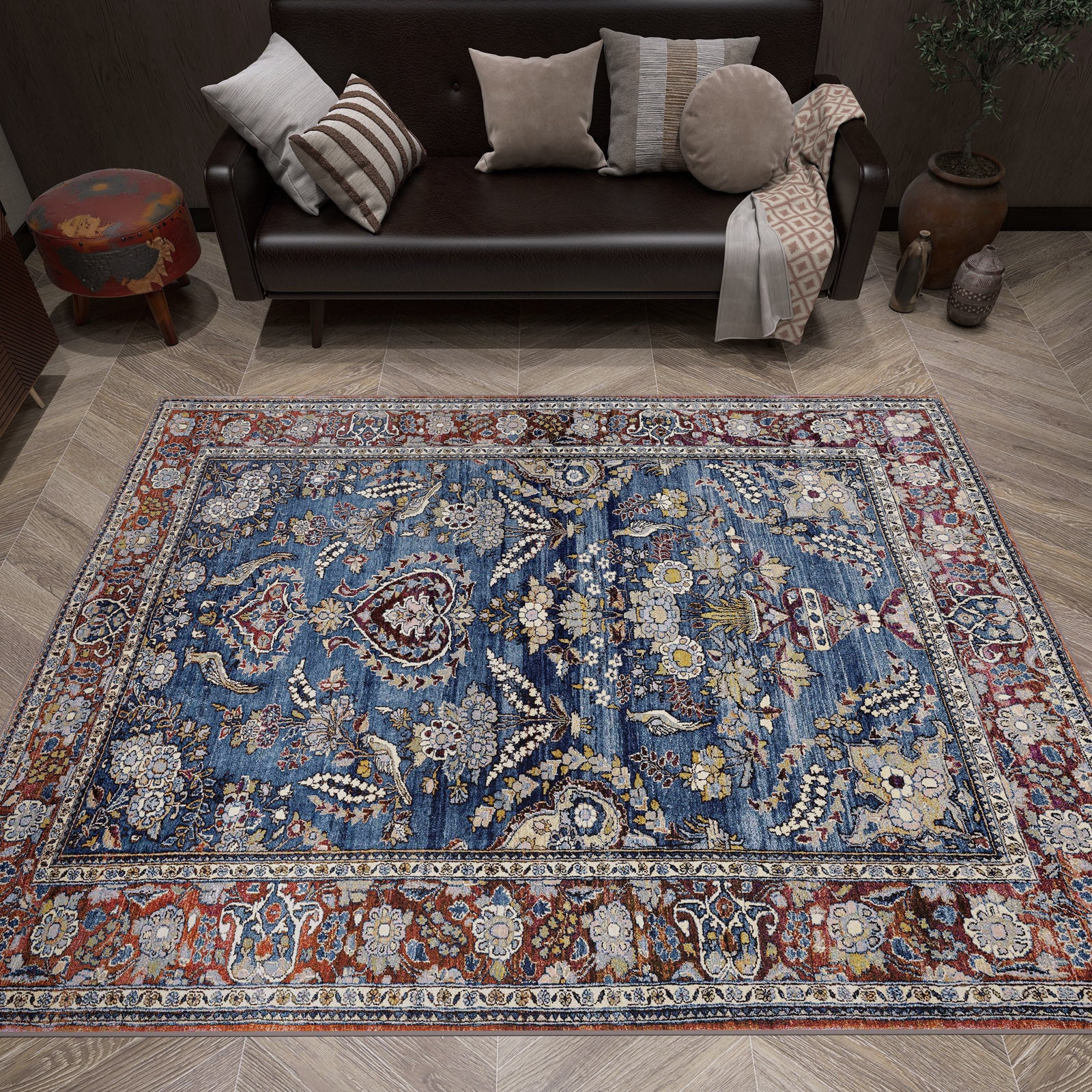 Imperial Medallion - Washable Rug - JRN1006 (Custom Size)