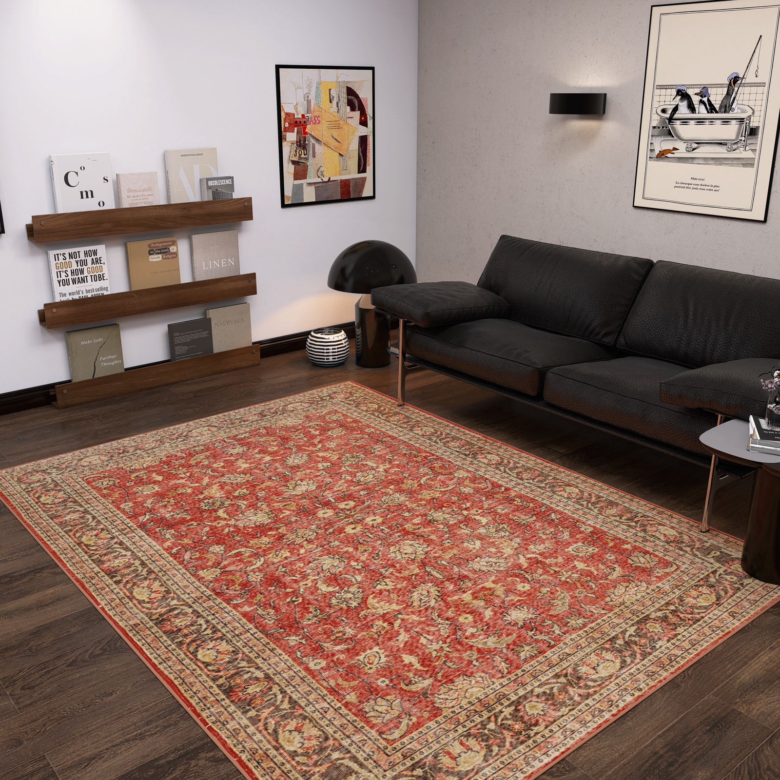 Legacy Wreath - Washable Rug - JRN1024