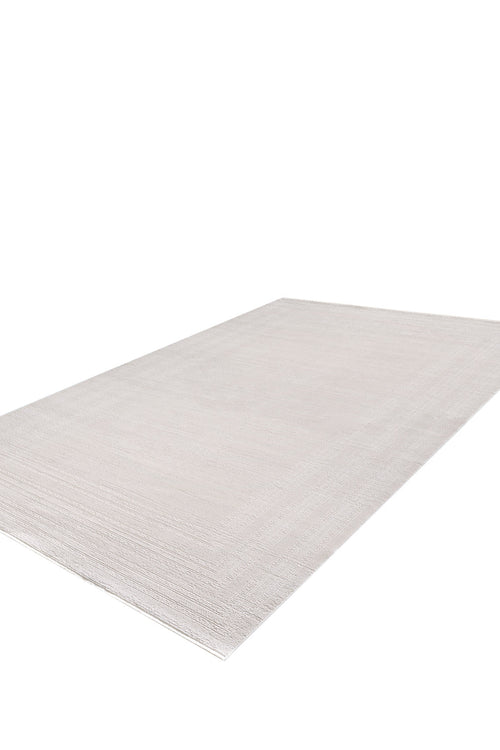 Load image 1 in gallery view. The Vanilla Dream Modern Bordered Rug - EW2742 is a large, rectangular, light beige machine-made rug with a subtle textured pattern, displayed on a white background.