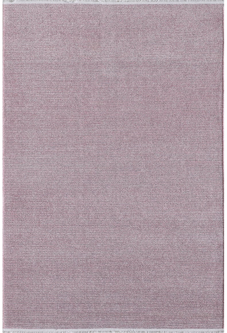 The Velvet Touch Pink Area Rug - PST004 is a rectangular, flat-woven rug in muted mauve with a subtle textured pattern and finished edges—perfect for bringing contemporary style and soft comfort to your space.