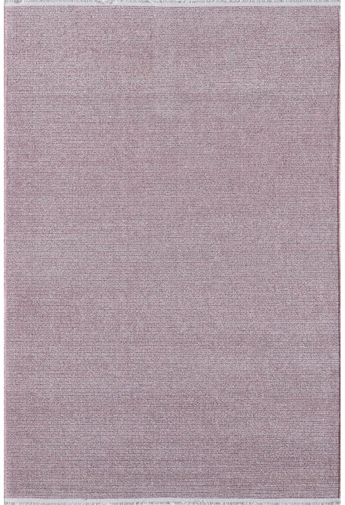 Load image 1 in gallery view. The Velvet Touch Pink Area Rug - PST005 features a rectangular, flat woven design in muted mauve with a soft-touch feel and simple edges, bringing understated elegance and modern comfort to any room.