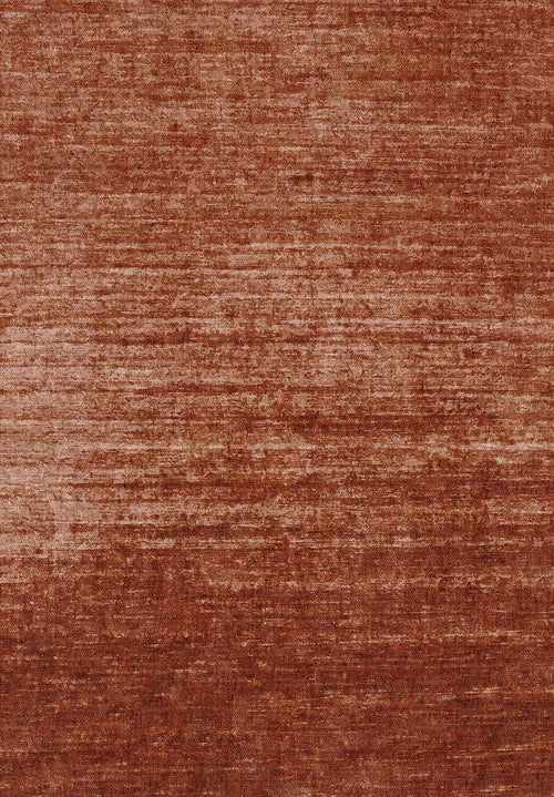 Load image 1 in gallery view. Close-up of the Vintage Reverie - Washable Rug - JRN31 (Custom Size) in textured, reddish-brown with horizontal lines and a velvety, slightly worn look—perfect for high-traffic spaces or as a stylish flat weave rug.