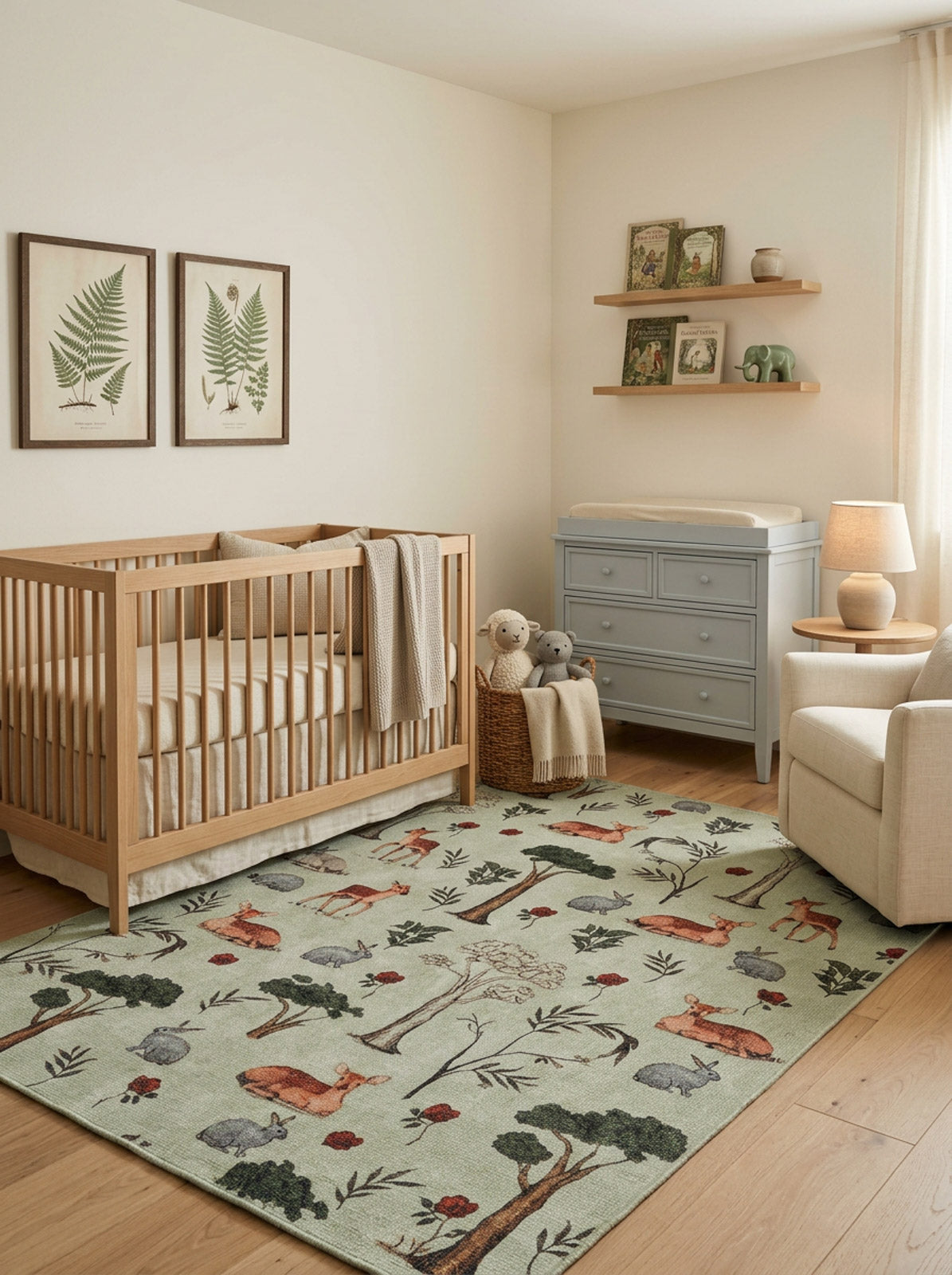 Woodland Friends - Washable Kids Rug - JRN1111